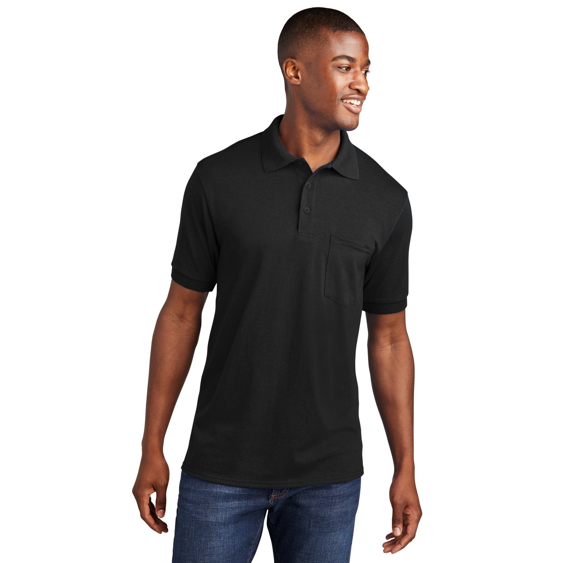 Port & Company-Port & Company® Core Blend Jersey Knit Pocket Polo. KP55P-MedTech-4